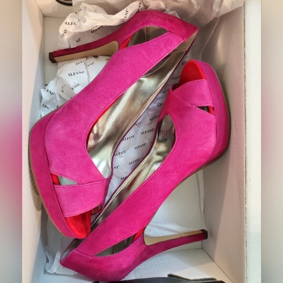 Alfani Shoes - ALFANI Suede Pumps Open Toe